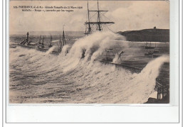 PORTRIEUX - Grande Tempête Du 27 Mars 1906 - Goëlette """"Saga"""" Couverte Par Les Vagues - Très Bon état - Saint-Quay-Portrieux