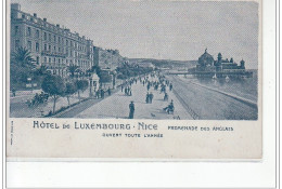 NICE - Hôtel De Luxembourg - Promenade Des Anglais - Très Bon état - Cafés, Hoteles, Restaurantes