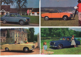 PEUGEOT 304/403  -  Lot De 4 Voitures/Automobiles  -  4 X Cartes Postales Modern - 4xCPM - Voitures De Tourisme