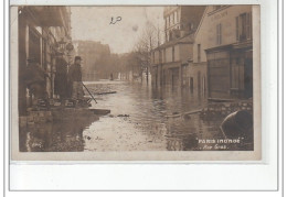 PARIS - INONDATIONS 1910 - CARTE PHOTO - Rue Gros - Très Bon état - La Crecida Del Sena De 1910