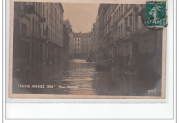 PARIS - INONDATIONS 1910 - CARTE PHOTO """"Paris Inondé""""  Rue Moreau - Très Bon état - La Crecida Del Sena De 1910