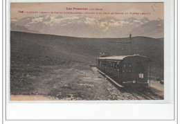 LUCHON - Chemin De Fer De Superbagnères - Arrivée D'un Train Au Sommet Du Plateau - Très Bon état - Luchon