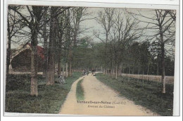 VERNEUIL SUR SEINE : Avenue Du Château - CARTE TOILEE - Très Bon état - Verneuil Sur Seine