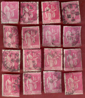 ** LOT  16  TIMBRES  TYPE  PAIX  1 Fr. ** - 1932-39 Paz