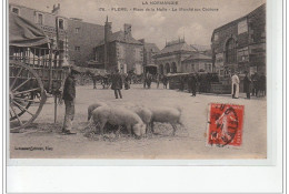 FLERS - Place De La Halle - Le Marché Aux Cochons - Très Bon état - Flers