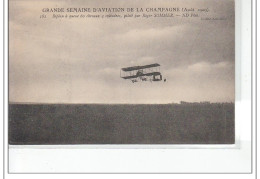 GRANDE SEMAINE D'AVIATION DE LA CHAMPAGNE  Aout 1909 - Biplan à Queue Piloté Par Roger Sommer - Très Bon état - Reims