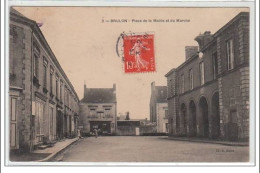 BRULON : Place  De La Mairie Et Du Marché - Très Bon état - Brulon