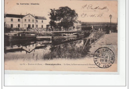 CHAMPIGNEULLES - Environs De NANCY - La Gare, Le Pont Tournant Et La Passerelle - Très Bon état - Otros & Sin Clasificación