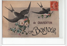 CHARENTON - De Charenton, Un Bonjour - Très Bon état - Charenton Le Pont