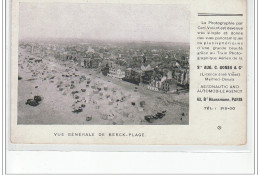 BERCK-PLAGE - Vue Générale De Berck-Plage - Très Bon état - Berck