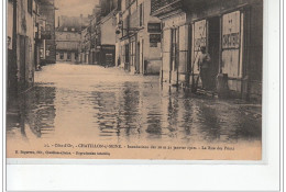 CHATILLON SUR SEINE - Inondations Des 20 Et 21 Janvier 1910 - La Rue Des Ponts - Très Bon état - Chatillon Sur Seine