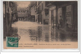 CHATILLON SUR SEINE : Inondations Des 20 Et 21 Janvier 1910 - La Rue Des Ponts - Très Bon état - Chatillon Sur Seine