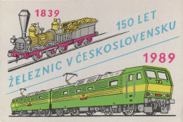 Steam Trains, Czecho-Slovakia,1989, 90 X 60 Mm - Formato Piccolo : 1981-90