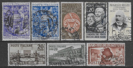 Italia Italy 1950 Lotto Anno Santo, Milano, Righi Ecc, 8val Sa N.616,618,620-621,627-628,632,633 US - 1946-60: Used