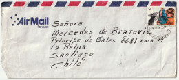 AUSTRALIA: $1 Aussie Kids Solo Usage On 1987 Airmail Cover To CHILE - Cartas & Documentos