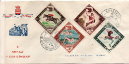 Jeux Olympiques Rome & Squaw Valley - FDC 1960 - équitation Natation Patinage Athlétisme - Roma - FDC