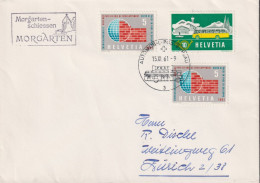 1961 Schweiz, Brief  Zum:CH 314+375, Mi:CH 586+727, Stempel: Morgartenschiessen MORGARTEN - Covers & Documents