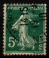 FRANCE    -   1907 .   Y&T N° 137n Oblitéré  .Anneau Lune - Gebraucht