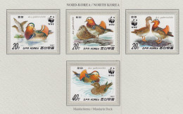 KOREA NORTH 1987 WWF Birds Ducks Mi 2855-2858 MNH(**) Fauna 728 - Anatre