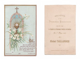 Clermont-Ferrand, 1re Communion De Michel Taillandier, 1907, Pensionnat Godefroy-de-Bouillon, Saint François De Sales - Images Religieuses