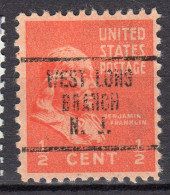 NJ-735; USA Precancel/Vorausentwertung/Preo; WEST LONG BRANCH (NJ), Type 707 - Precancels