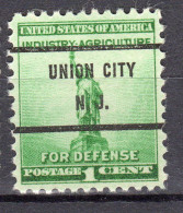 NJ-701; USA Precancel/Vorausentwertung/Preo; UNION CITY (NJ), Type 71 - Vorausentwertungen