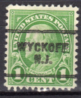 NJ-767; USA Precancel/Vorausentwertung/Preo; WYCKOFF (NJ), Type 703 - Voorafgestempeld