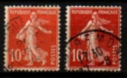 FRANCE    -   1907 .   Y&T N° 138 / 138 A Oblitérés  . - Usati