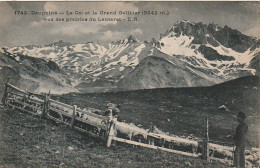 AA+ -(05) LE COL ET LE GRAND GALIBIER VUS DES PRAIRIES DU LAUTARET - BERGER ET MOUTONS AUX PATURAGES - Sonstige & Ohne Zuordnung