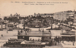 AA+ -(06) NICE - JARDINS ALBERT 1er - PALAIS DE LA JETEE ET AVENUE DE VERDUN  - ANIMATION - TRAMWAYS  - Transport (road) - Car, Bus, Tramway