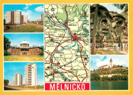 73650688 Melnik Tschechien Und Umgebung Strassenkarte Kralupy Nad Vltavou Veltru - Tschechische Republik