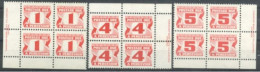 CANADA - 1967, POSTAGE DUE STAMPS SET OF 4, BLOCK OF 4 EACH, UMM (**). - Unused Stamps