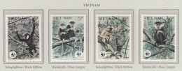 VIETNAM 1987 WWF Mammals Monkeys Mi 1827-1830 MNH(**) Fauna 732 - Mono