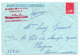 Paquebot France - Escale Saint-Martin Guadeloupe 01.1973 - Poste Maritime