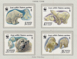 RUSSIA 1987 WWF Polar Bear Animals  Mi 5694-5697 MNH(**) Fauna 733 - Bears