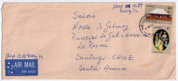 AUSTRALIA: 1976 Airmail Cover To CHILE, 40c + 5c Pioneer - Brieven En Documenten