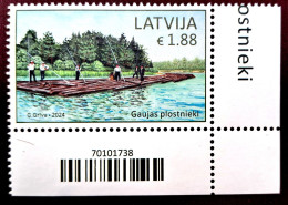 (!) Latvia Lettland Lettonie 2024  Cultural Heritage Rafters Of River Gauja  -MNH +2 Boder - Lettland