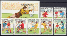 Nicaragua 1990 Football Soccer World Cup Set Of 7 + S/s MNH - 1990 – Italie