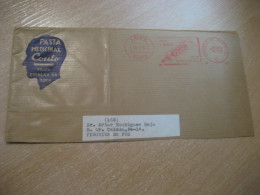 PORTO 1965 T Figueira Da Foz Pasta Medicinal COUTO Boca Pharmacy Health Sante Meter Mail Cancel Cut Cuted Cover PORTUGAL - Brieven En Documenten
