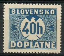 Slovakia 1939 Mi Por 5 MNH  (LZE4 SLKpor5) - Non Classés