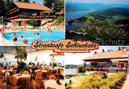 73650349 Schluchsee Strandcafe Schluchsee Schwimmbad Gastraum Fliegeraufnahme Sc - Schluchsee