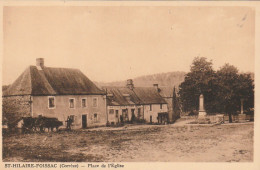 AA+ 25-(19) ST HILAIRE FOISSAC - PLACE DE L' EGLISE - ANIMATION - ATTELAGE - Autres & Non Classés