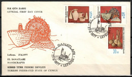 Northern Cyprus 1977 Mi 43-45 FDC  (FDC ZE2 CYT43-45) - Altri