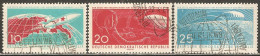 East Germany / DDR 1961 Mi# 822-824 Used - Vostok 1 / Yuri A. Gagarin / Space - Gebruikt