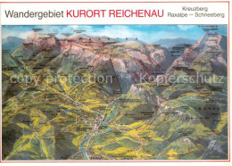 73650305 Reichenau Rax Panoramakarte Mit Kreuzberg Raxalpe Und Schneeberg Reiche - Sonstige & Ohne Zuordnung
