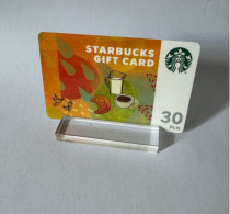 Starbucks Card Polen Coffee, Milk And Croissant 2011 - Cartes Cadeaux