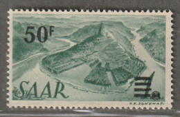 SARRE - N°228A * (1947) 50f Sur 1m Vert - Papier Jaunâtre - - Unused Stamps