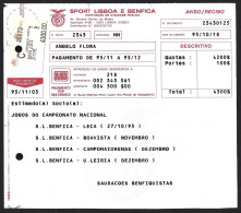 Cobrança Postal De Quotas Sport Lisboa E Benfica, Santa Justa, Lisboa. Soccer. Postal Collection Of Benfica. Fußball. - Briefe U. Dokumente