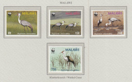 MALAWI 1987 WWF Birds Wattled Crane Mi 477-480 MNH(**) Fauna 738 - Otros & Sin Clasificación