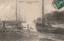 AA+ 45-(33) BLAYE - LE  CHENAL A MAREE BASSE ET LA GARE - ANIMATION - Blaye